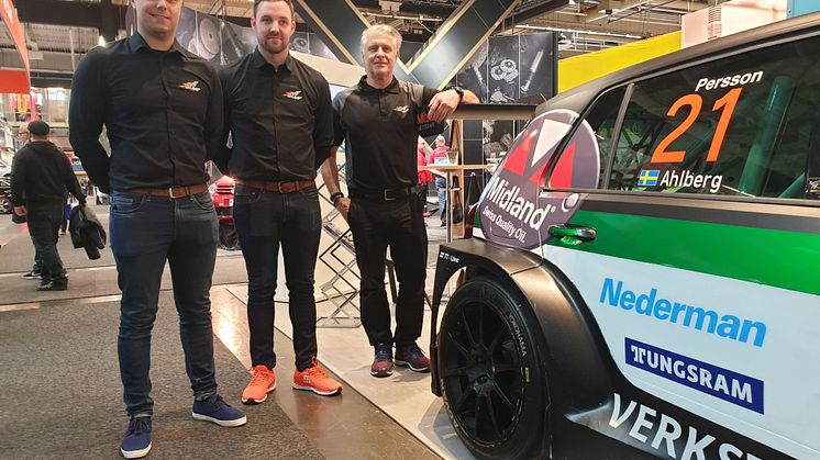 Team Kågered med Adde, Emil och Micke på Automässan i Göteborg.
