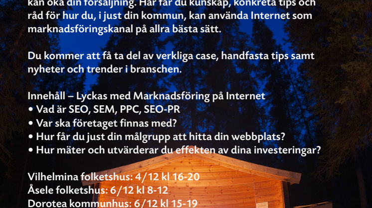 Välkommen till seminarium – Lyckas med marknadsföring på internet