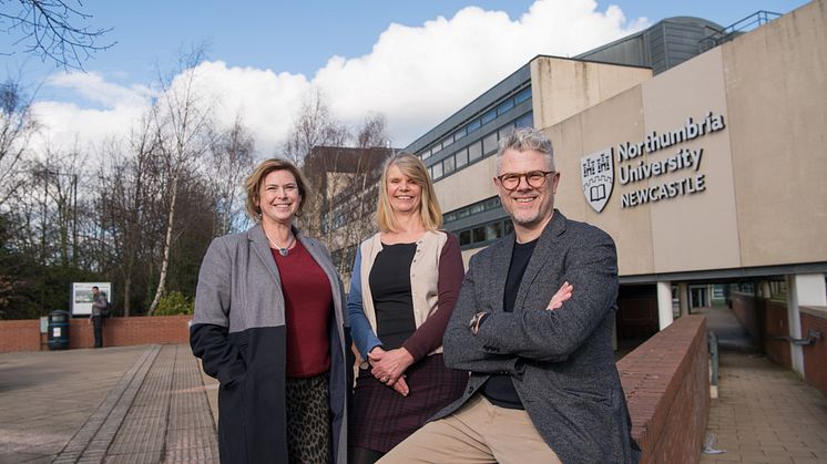 Dr Ian Robson with Sally Noden and Val Hobson of Action for Children