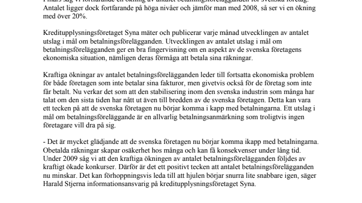 Svenska företag bättre på att betala sina räkningar