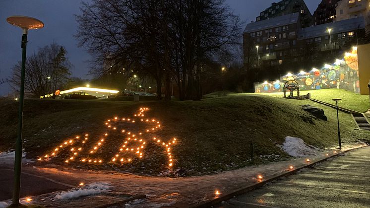 Marschaller vid Alby Torg 13 december 2021