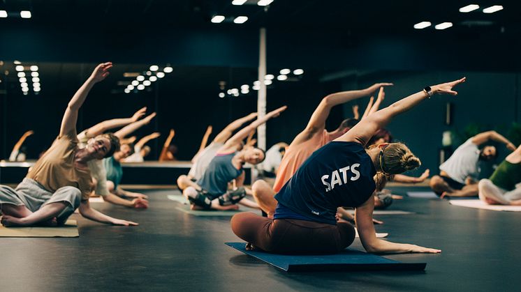 SATS upplever en stark tillväxt av besök på gruppträningsklasser, och ökat intresse för HIIT, yoga och pilates. Foto: SATS