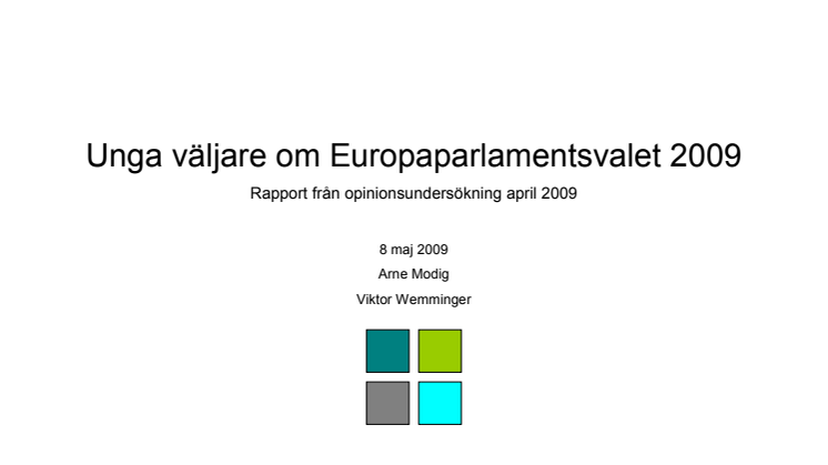 Undersökning om ungas inställning till Europaparlamentsvalet
