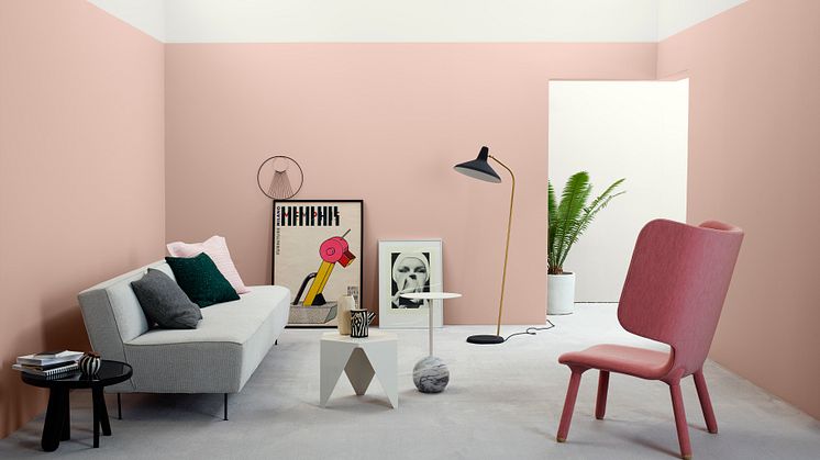 Vägg: LADY Pure Color 1624 Lätthet och LADY Pure Color 2782 Deco Pink