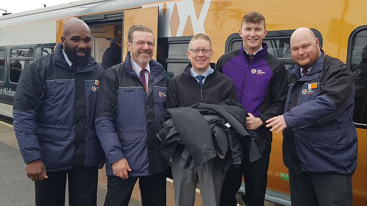 West Midlands Railway staff hand over uniforms to the Salvation Army