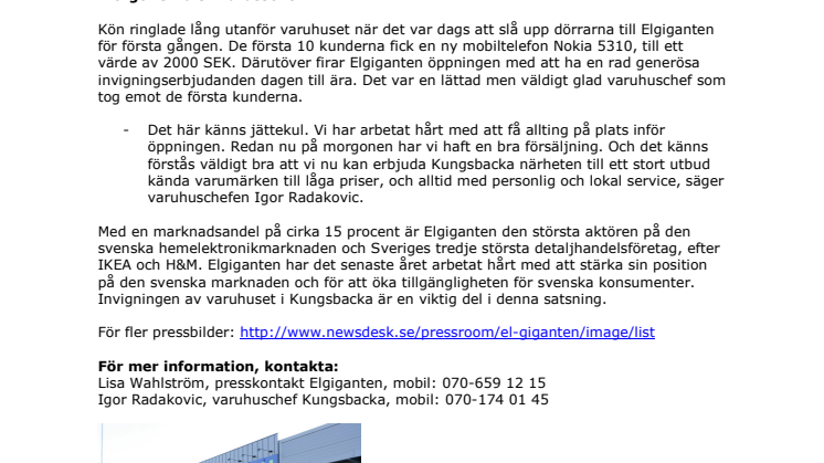 Stort intresse när Elgiganten öppnade i Kungsbacka