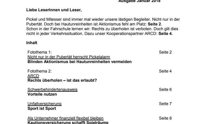 Tipps und Themen 1-2018