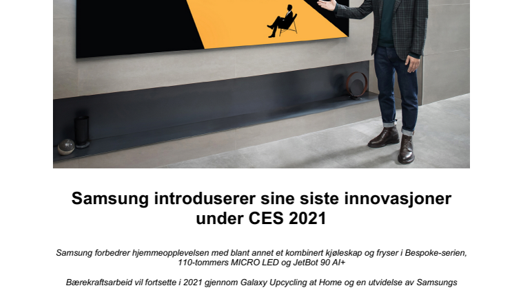 Samsung introduserer sine siste innovasjoner under CES 2021