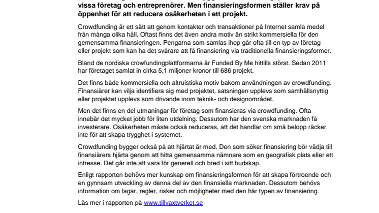 Crowdfunding kräver öppenhet och hjärtlighet