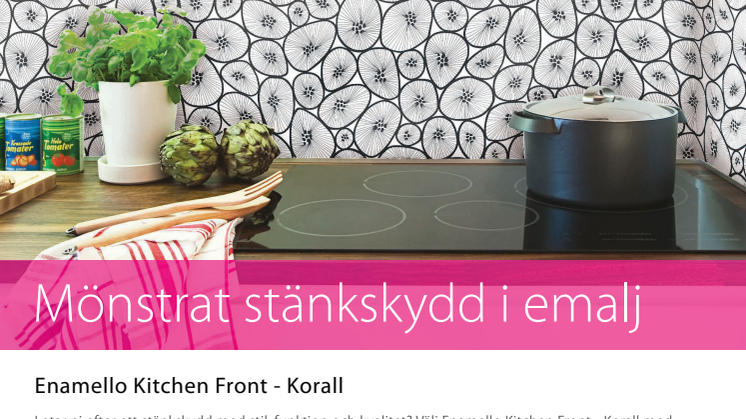Produktblad Enamello Kitchen Front - Korall