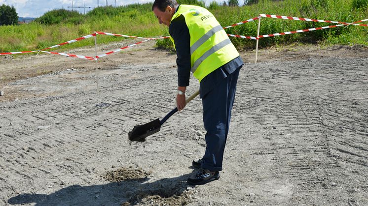 Første spade i jorda på Posten og Brings hovednav