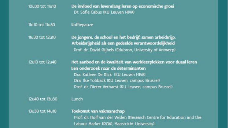 PERSUITNODIGING: studiedag  Duaal Leren nu en in de toekomst