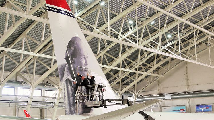Roald Dahl becomes Norwegian's first ever British tail fin hero