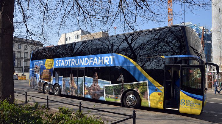 Doppeldeckerbus der Stadtrundfahrt Leipzig GmbH