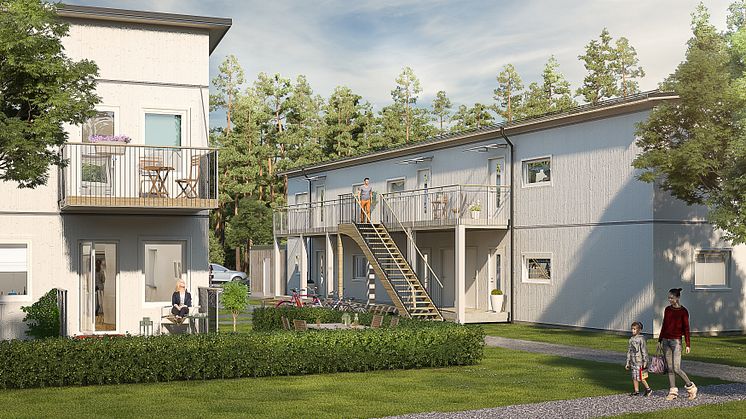 Illustration över BoKlok Tallskogen