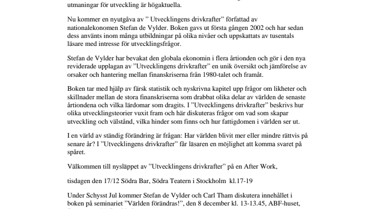  "Utvecklingens drivkrafter" släpps i nyutgåva