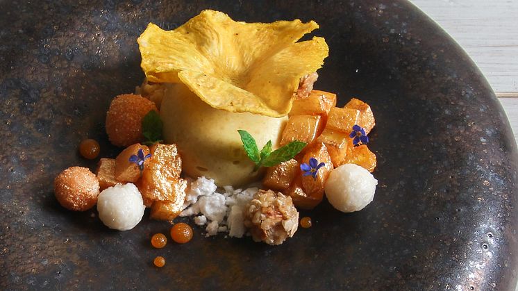 Maten Tora Flora Olsson lagar och lägger upp på Instagram är genomgående vegansk och glutenfri – och får dessutom fantasifulla namn. Här desserten Rich Bitch. Foto: Tora Olsson