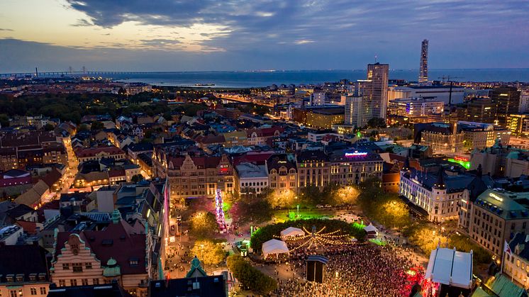 Bild på Stortorget från Malmöfestivalen 2018