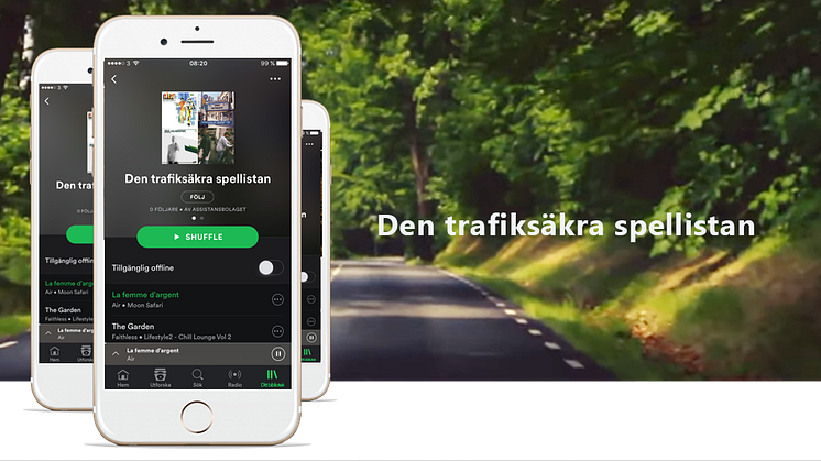 Den trafiksäkra spellistan är framtagen i syfte att minska antalet olyckor i trafiken.