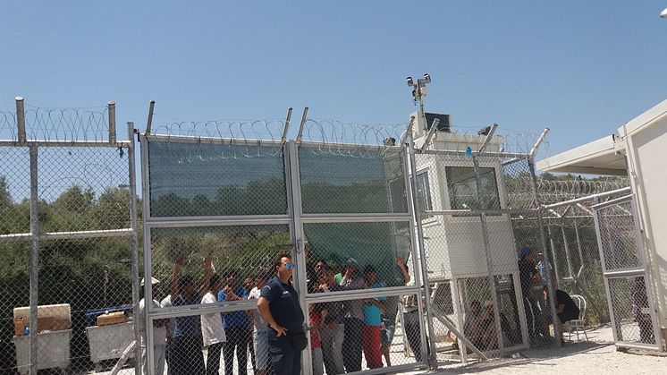 Ensamkommande barn i flyktinglägret Moria, Lesbos, Grekland