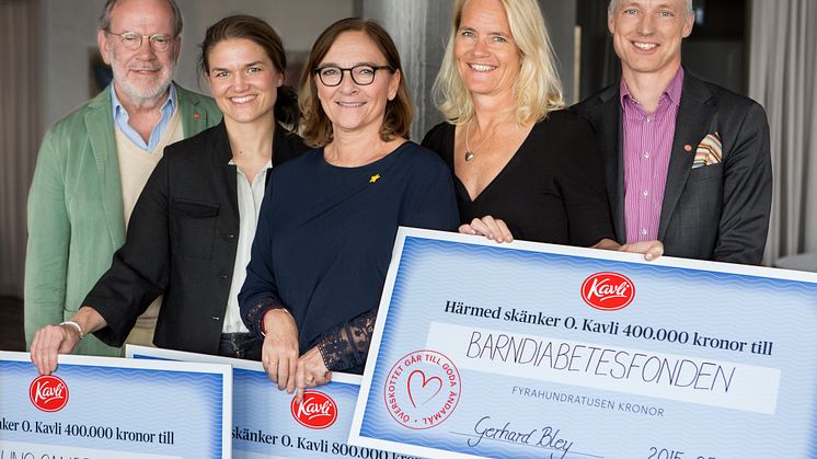Kavli delar ut 400 000 kronor till Barndiabetesfonden