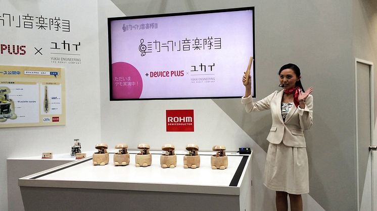 Karakuri playing music robots - collaborate with Yukai-kogaku @CEATEC Japan 2015 ROHM booth