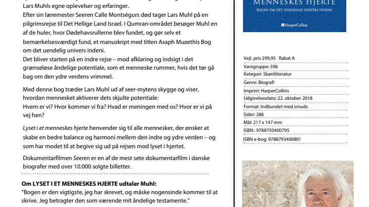 Udkommer i dag: "Lyset i et menneskes hjerte" af Lars Muhl