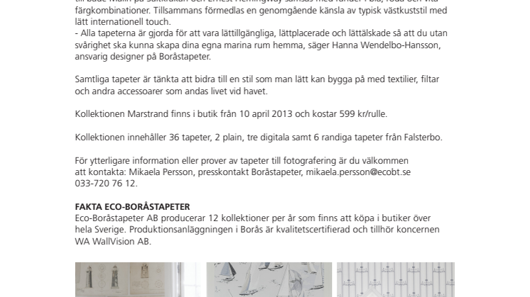 MARSTRAND - Västkust möter vineyard i ny, marin kollektion
