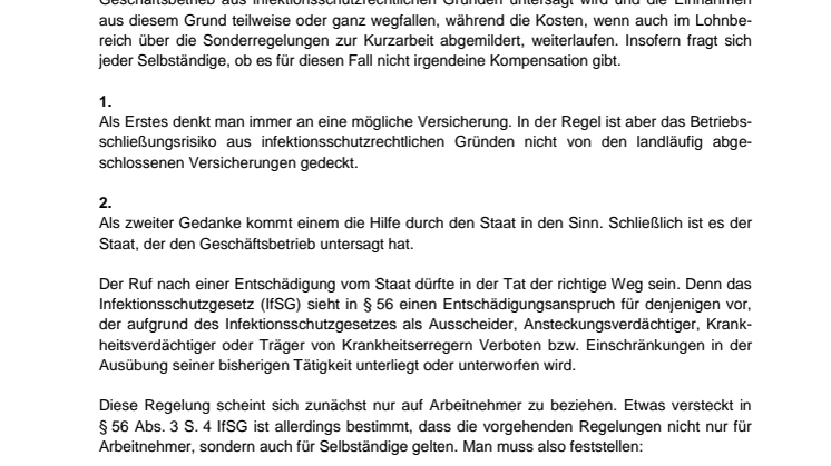 Infoschreiben zum Corona-Virus