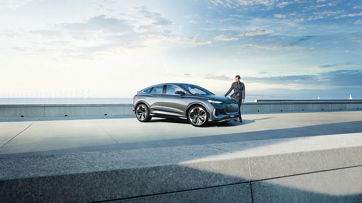 Audi Q4 Sportback Concept ved Amager Strandpark, Danmark