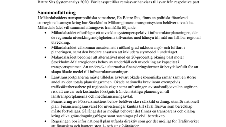 Mälardalsrådet Yttrande över Trafikverkets inriktningsunderlag för infrastrukturplaneringen för perioden 2026–2037.pdf