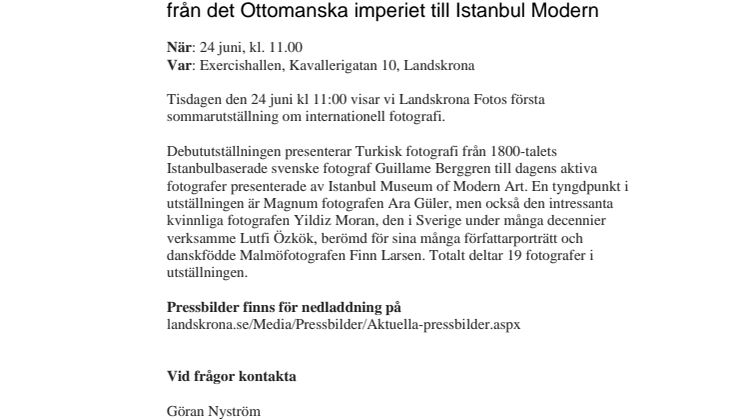Välkomna till pressvisning av Focus: Turkey, från det Ottomanska imperiet till Istanbul Modern