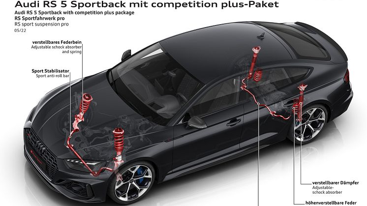 Audi RS 5 Sportback med competition plus pakke (Sebringsort krystaleffekt)