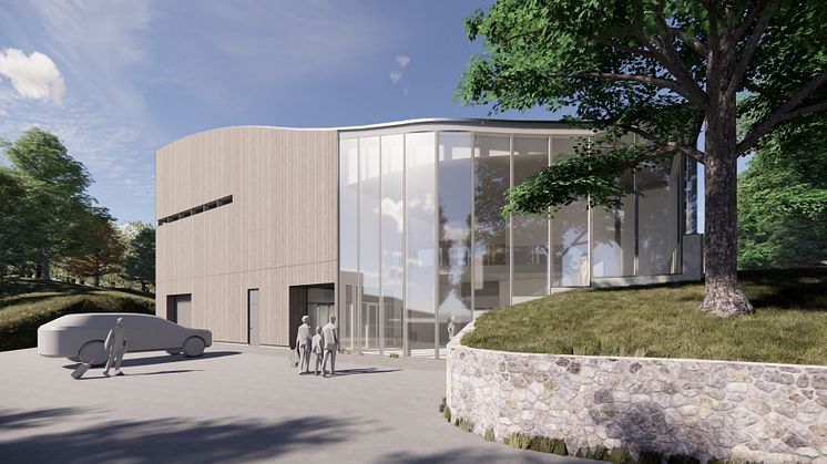 Gestaltningsbild av den nya ishallen av Tengbom arkitektkontor