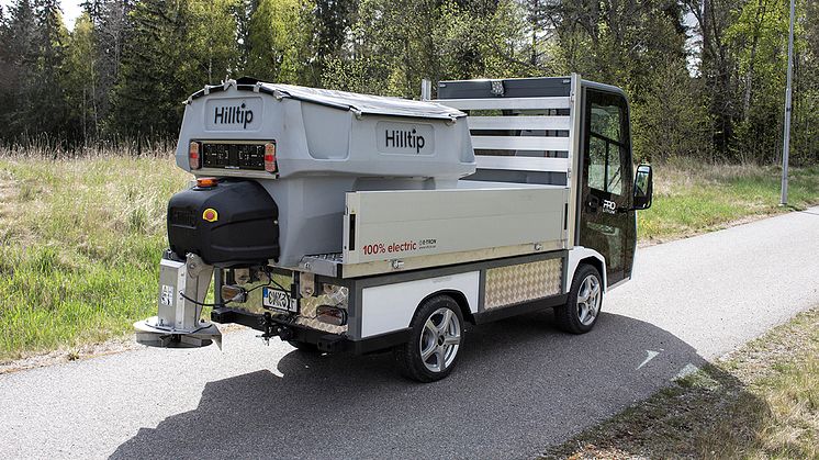 Fossilfri halkbekämpning med 100% eldriven lösning för sand- och saltspridning