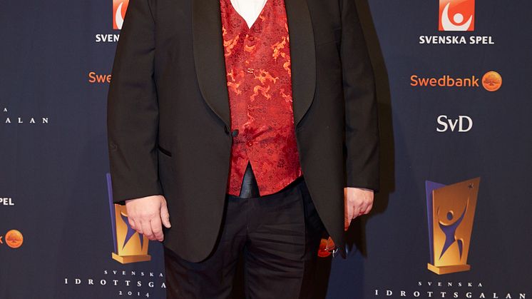 Kalle Moraeus på röda mattan Svenska Idrottsgalan