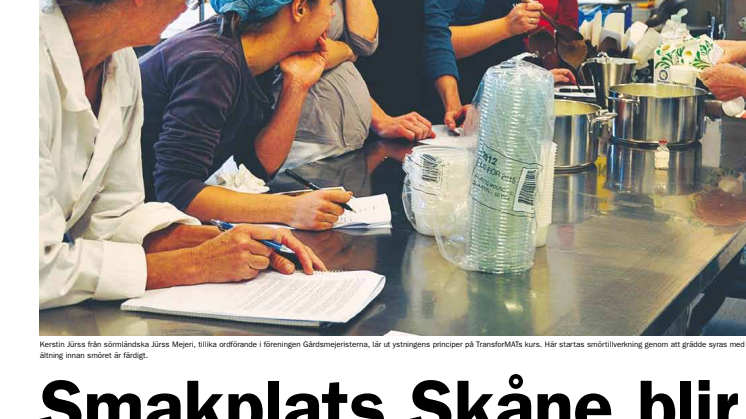 Läs Tidningen Kristianstads reportage om Smakplats Skånes utveckling till TransforMAT