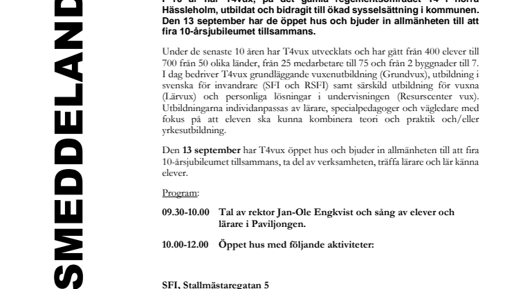 T4vux firar 10-årsjubileum och bjuder in till öppet hus