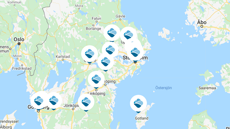 Sveriges största och mest flexibla nät för SITHS kortutgivning (Vi har ca 100 tillgängliga utgivningskontor för kortutlämning, vi uppdaterar kartan löpande.)
