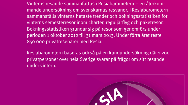 Resibarometern Vintern 2012-2013