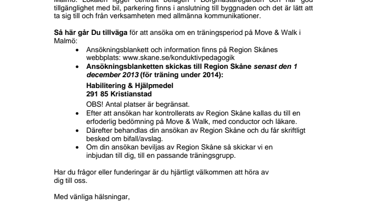 Träna KP i Skåne? Ansök senast 1 december!