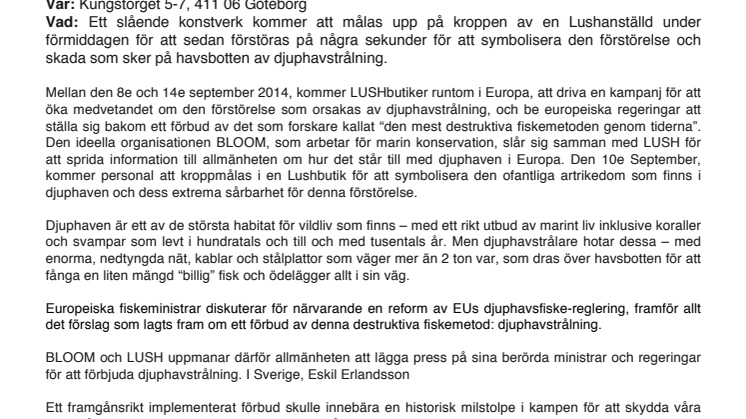 Kroppsmålning mot djuphavstrålning