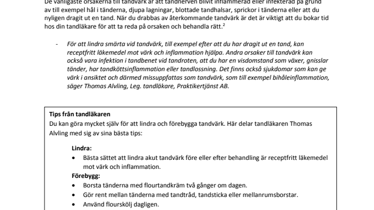Så lindrar och förebygger du tandvärk - Tandläkarens bästa tips  
