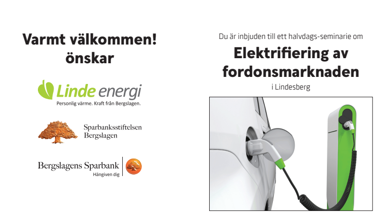 Pressinbjudan till seminarie om Elektrifiering av fordonsmarknaden