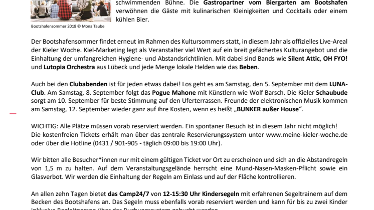 Ein besonderer Bootshafensommer im Rahmen der Kieler Woche 2020