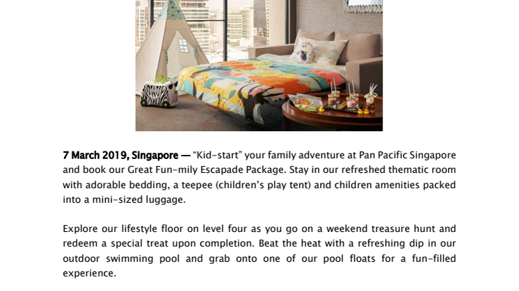 Great Fun-mily Escapade Package at Pan Pacific Singapore