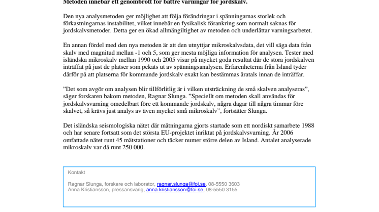 Ny metod ger bättre jordskalvsvarning 