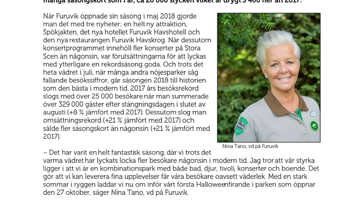 Ny rekordsäsong för Furuvik