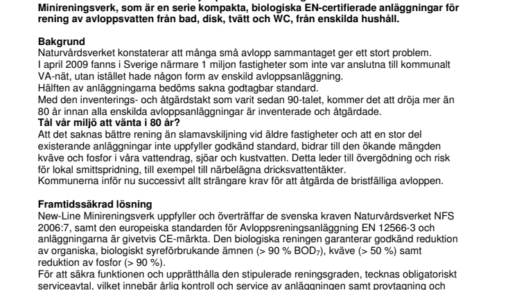 Små avlopp är ingen skitsak