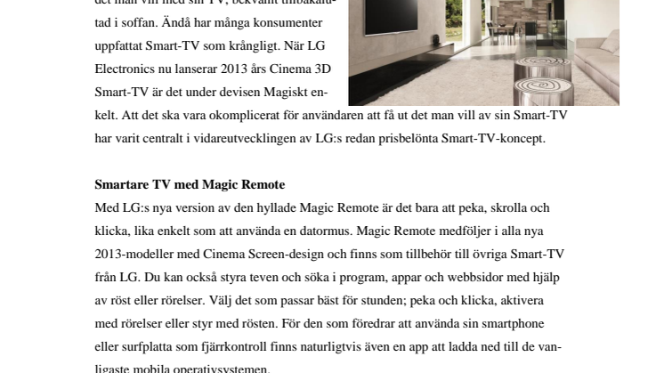 MAGISKT ENKEL SMART-TV FRÅN LG